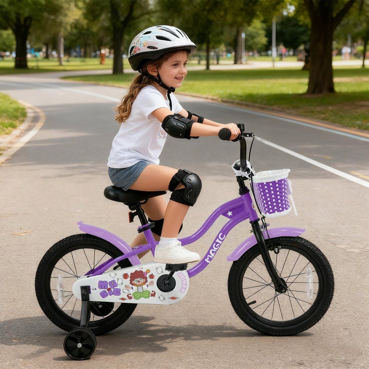 Kids Bike with Training Wheels 12-18 Inch - PurpleKids BikeTorqelo.com