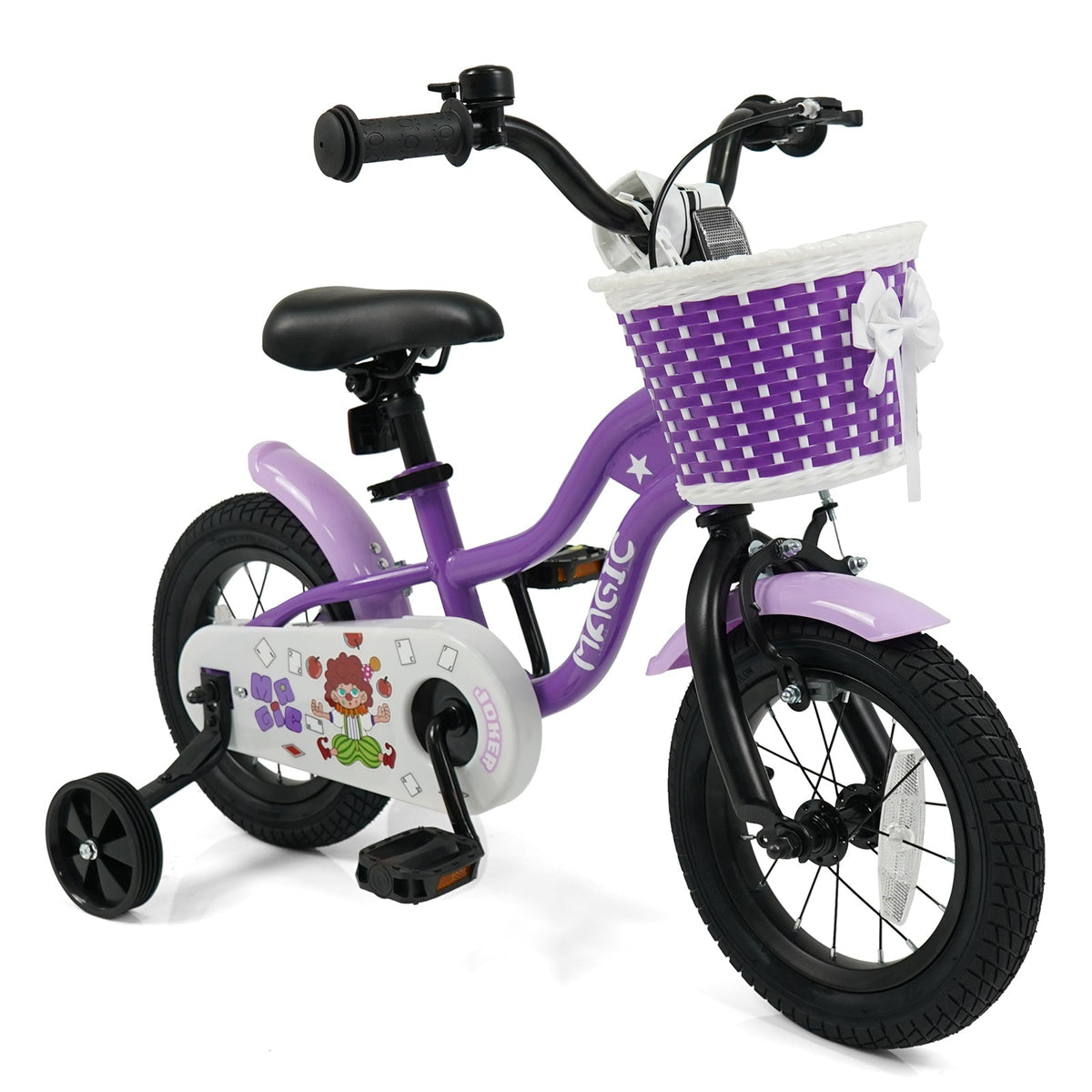 Kids Bike with Training Wheels 12-18 Inch - PurpleKids BikeTorqelo.com