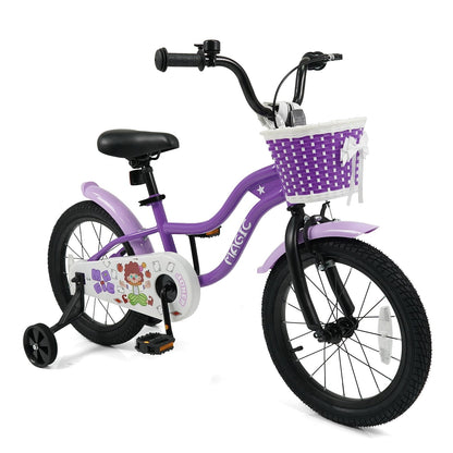 Kids Bike with Training Wheels 12-18 Inch - PurpleKids BikeTorqelo.com