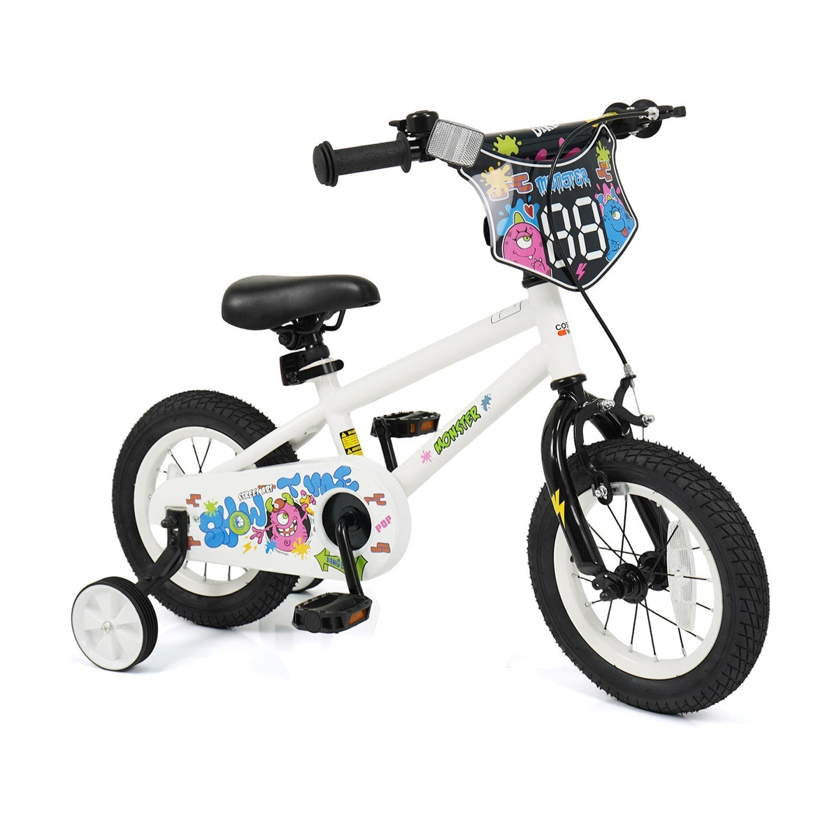 Kids Bike with Training Wheels 12-18 Inch WhiteKids BikeTorqelo.com