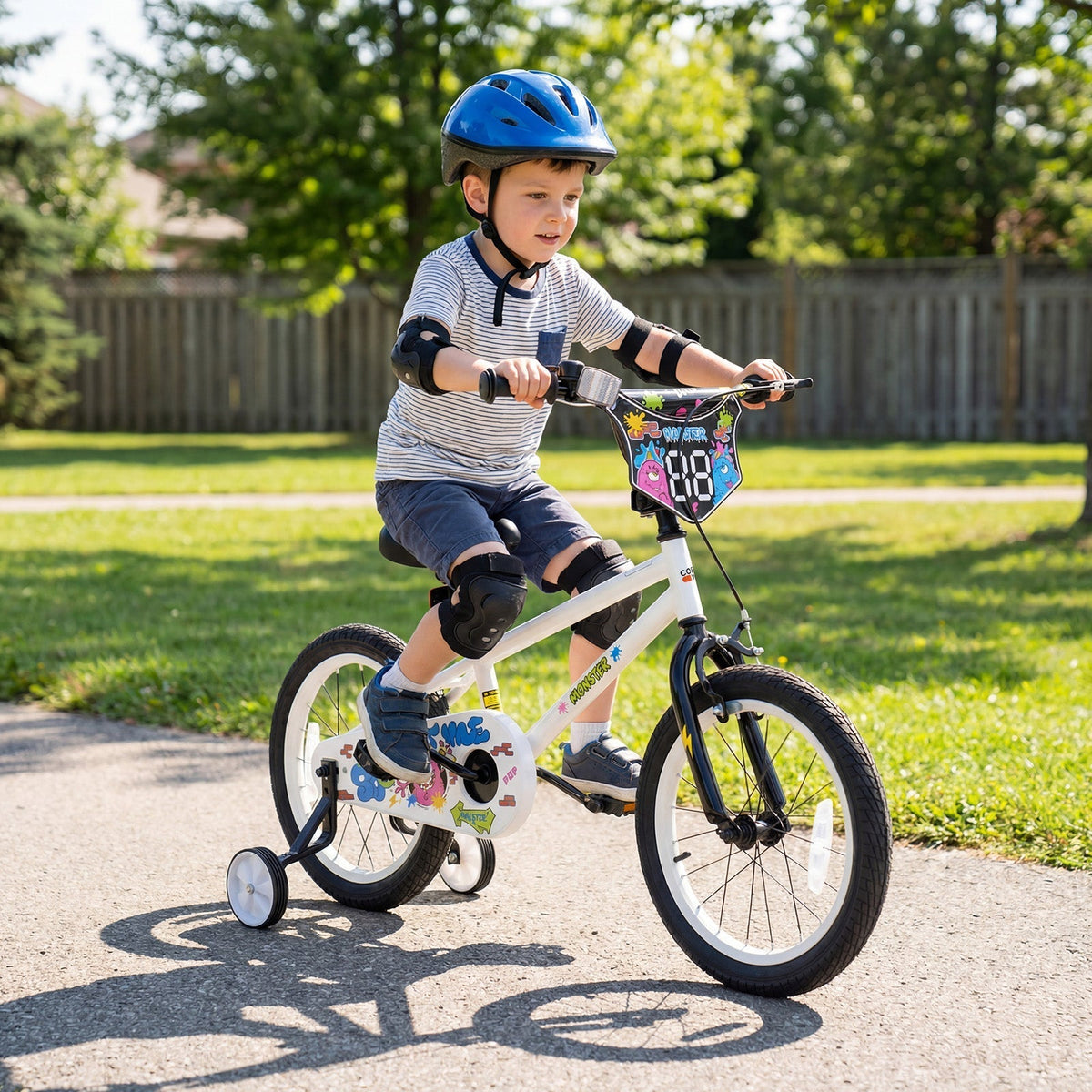 Kids Bike with Training Wheels 12-18 Inch WhiteKids BikeTorqelo.com