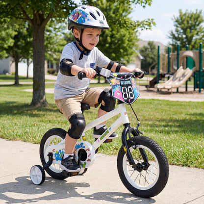 Kids Bike with Training Wheels 12-18 Inch WhiteKids BikeTorqelo.com