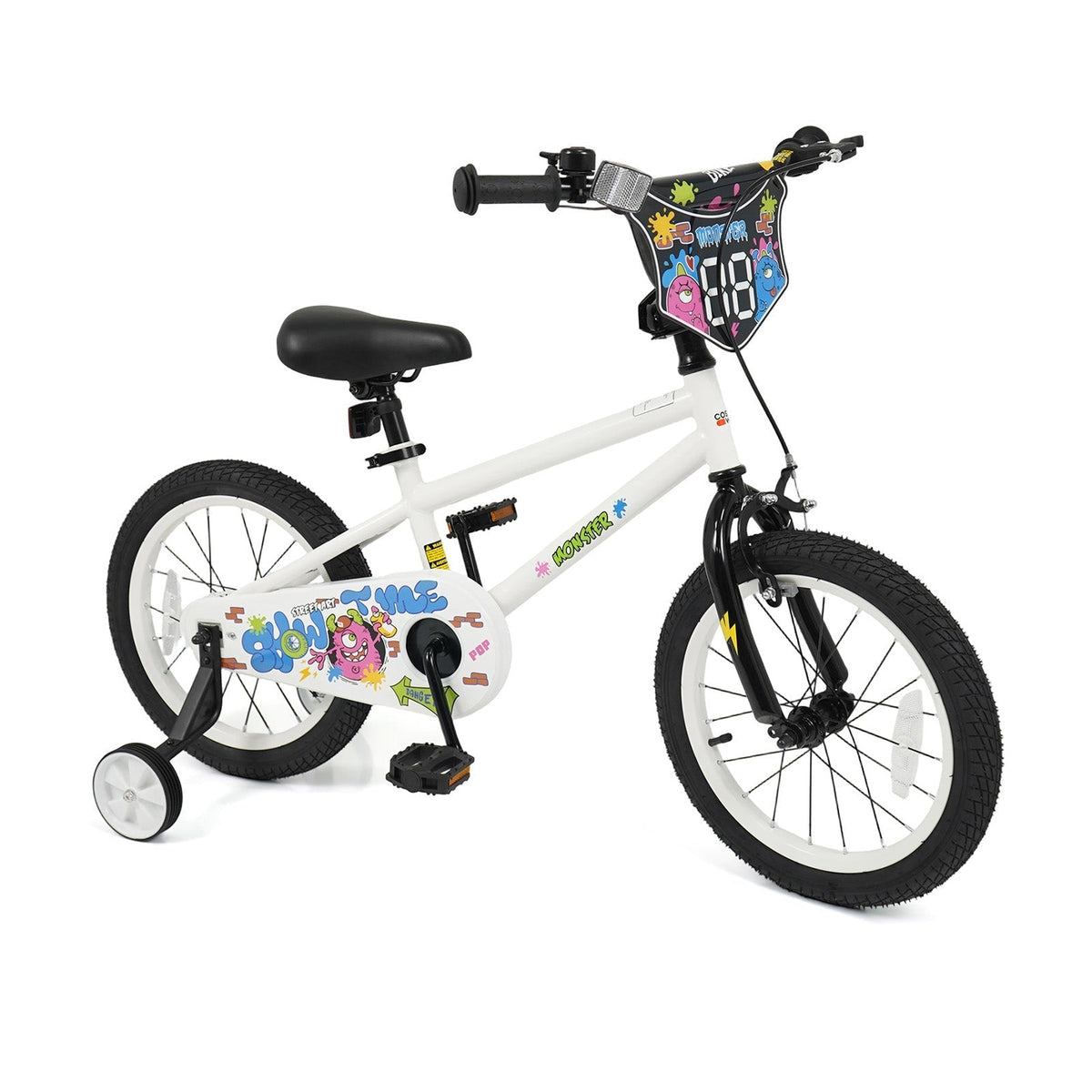 Kids Bike with Training Wheels 12-18 Inch WhiteKids BikeTorqelo.com