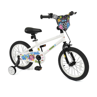 Kids Bike with Training Wheels 12-18 Inch WhiteKids BikeTorqelo.com