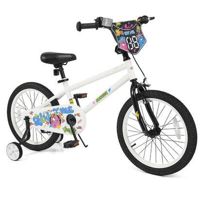 Kids Bike with Training Wheels 12-18 Inch WhiteKids BikeTorqelo.com