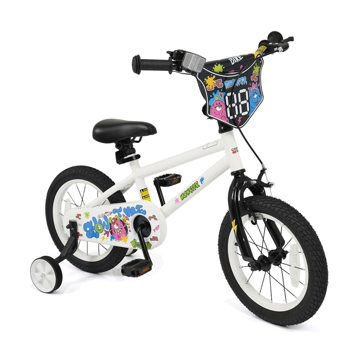 Kids Bike with Training Wheels 12-18 Inch WhiteKids BikeTorqelo.com