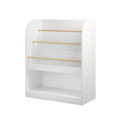 Kids Bookshelf with 3-Tier Front-Facing Display & Toy StorageKids BookshelfTorqelo.com