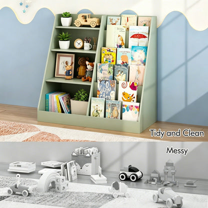 Kids Bookshelf with Toy Storage Organizer, 34.65" Multi-TierBookshelfTorqelo.com