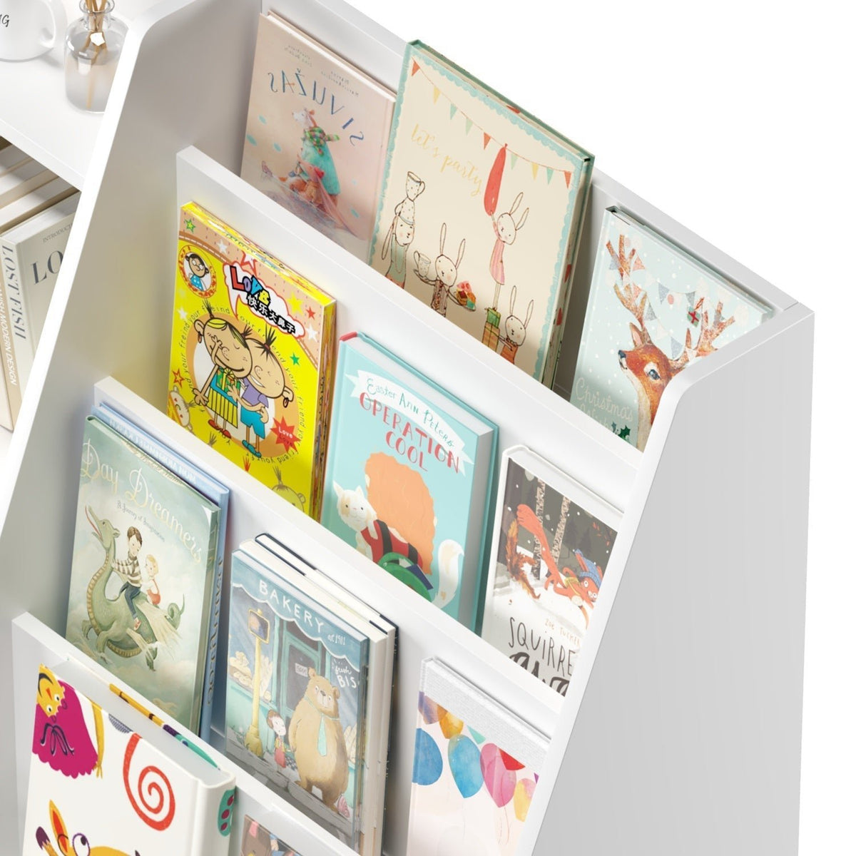 Kids Bookshelf with Toy Storage Organizer, 34.65" WoodenKids BookshelfTorqelo.com
