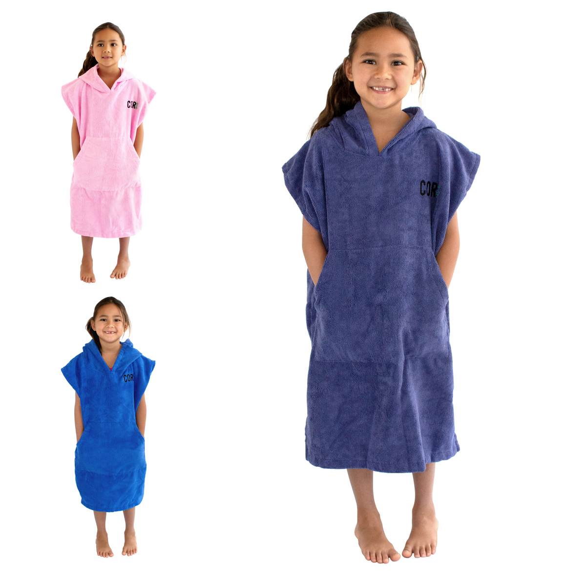 Kids Changing Towel Poncho - Solid Colors by COR Surf