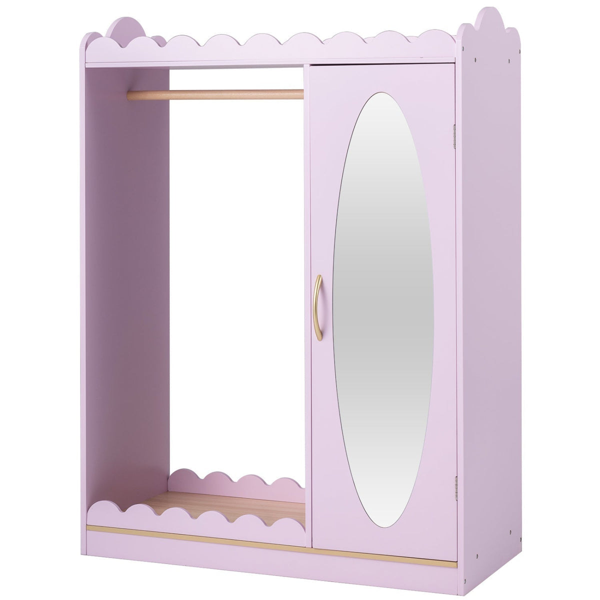 Kids Dress Up Storage Cabinet with Full Length Mirror - PinkKids Storage FurnitureTorqelo.com
