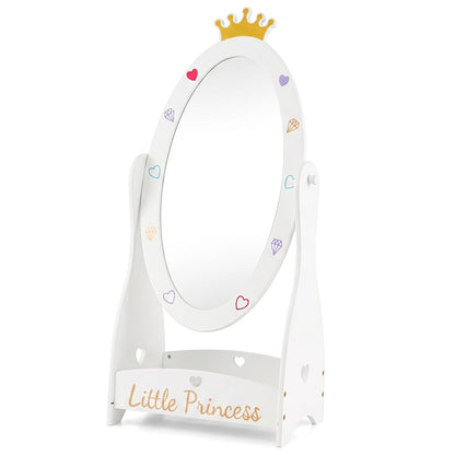 Kids Full Length Mirror with Rotatable Design and ShelfKids MirrorTorqelo.com