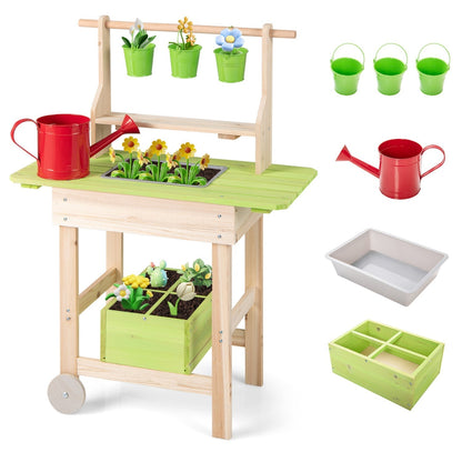 Kids Mud Kitchen with Removable Pots and Planting TroughPlay KitchenTorqelo.com