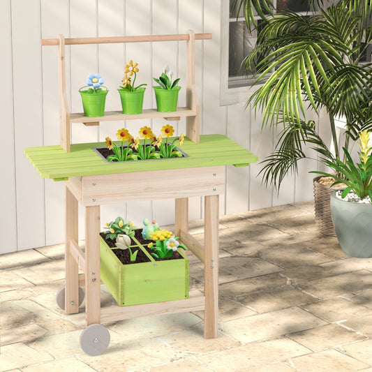 Kids Mud Kitchen with Removable Pots and Planting TroughPlay KitchenTorqelo.com