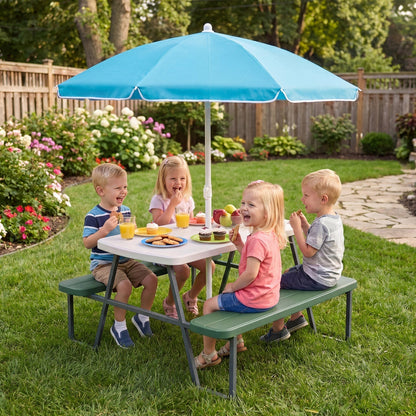 Kids Picnic Table with Benches Seats up to 4Torqelo.com