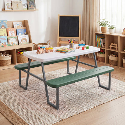 Kids Picnic Table with Benches Seats up to 4Torqelo.com