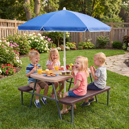 Kids Picnic Table with Benches Seats up to 4Torqelo.com