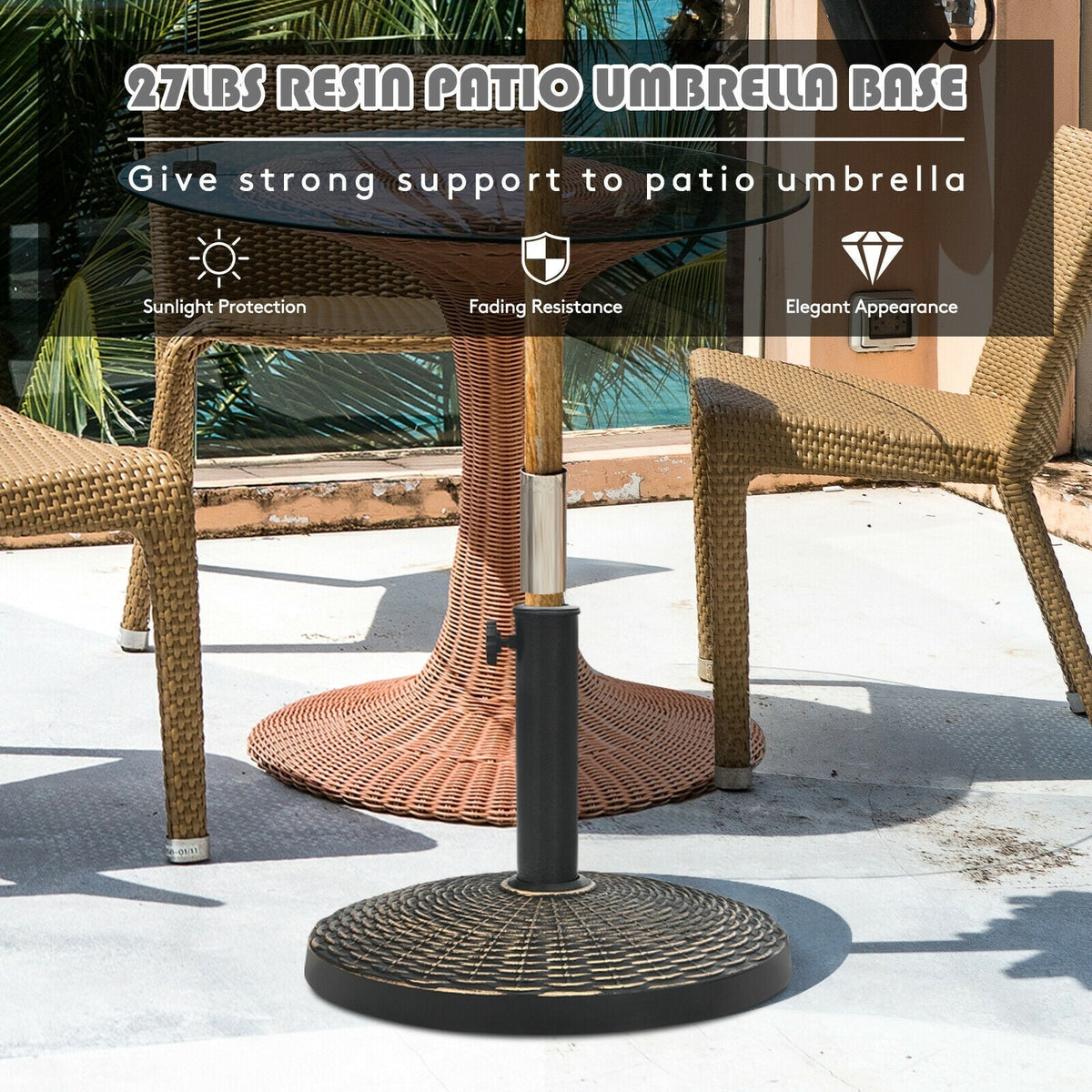 Kids Picnic Table with Stools and Foldable Adjustable Umbrella for Backyard and PatioTorqelo.com