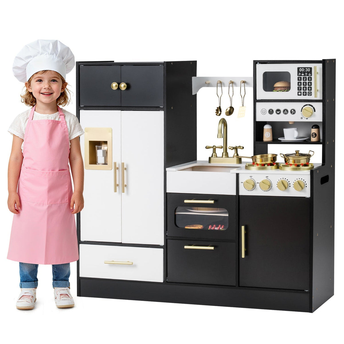 Kids Play Kitchen with Realistic Lights SoundsTorqelo.com