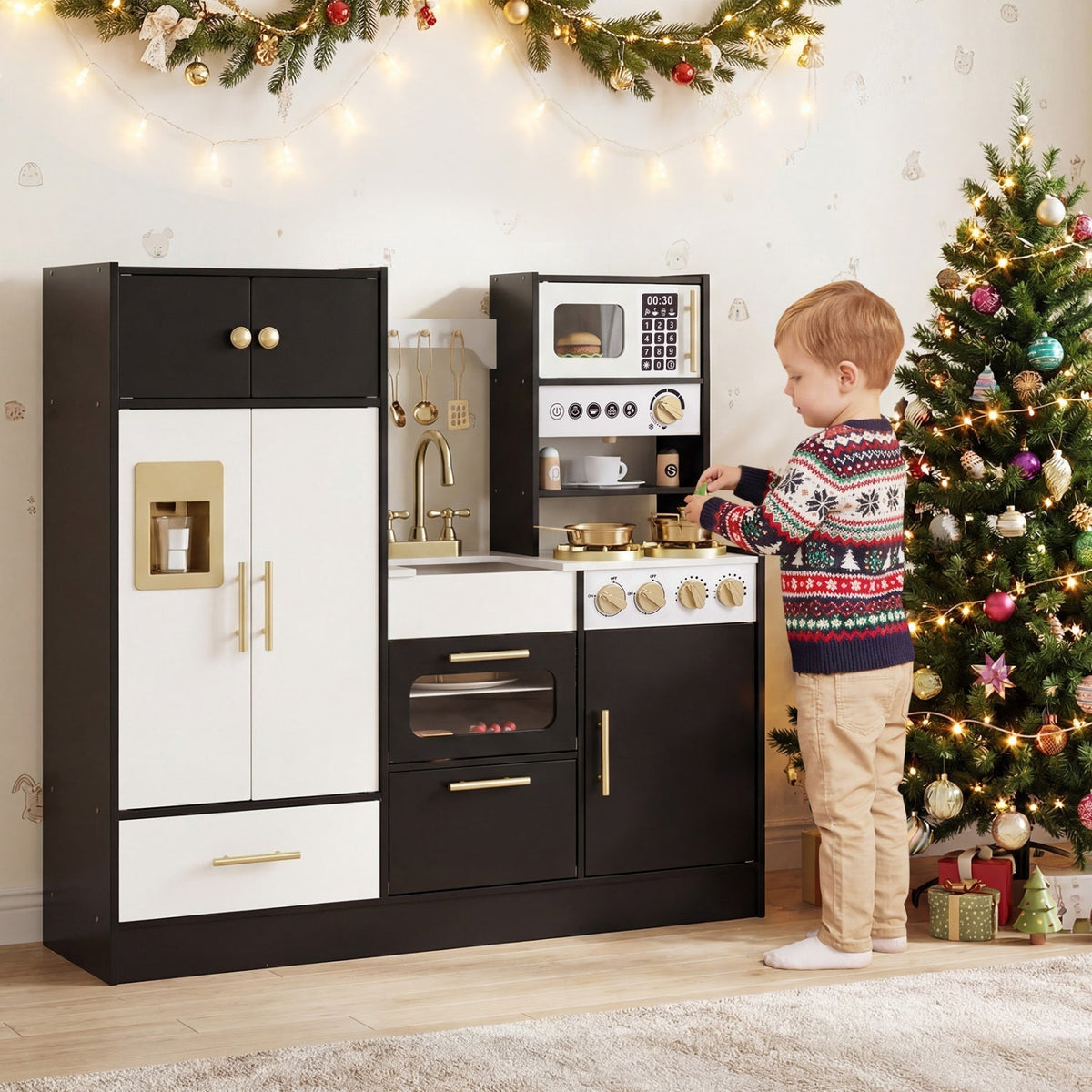 Kids Play Kitchen with Realistic Lights SoundsTorqelo.com