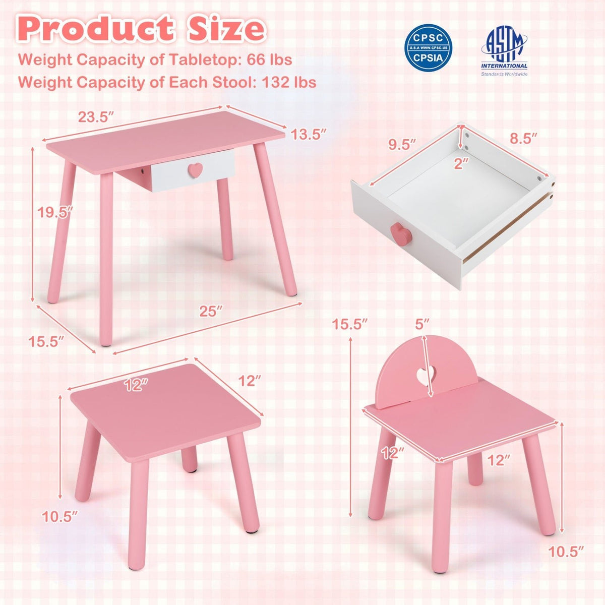 Kids Pretend Nail Salon Playset with Table and StoolsKids VanityTorqelo.com