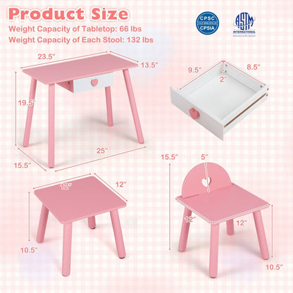 Kids Pretend Nail Salon Playset with Table and StoolsKids VanityTorqelo.com