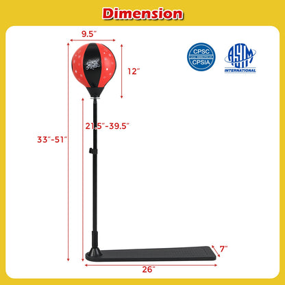 Kids Punching Bag with Adjustable Stand and Boxing GlovesTorqelo.com