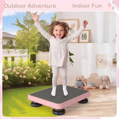 Kids Rebounder Bouncing Board 24x20" with Elastic RopesTrampolineTorqelo.com