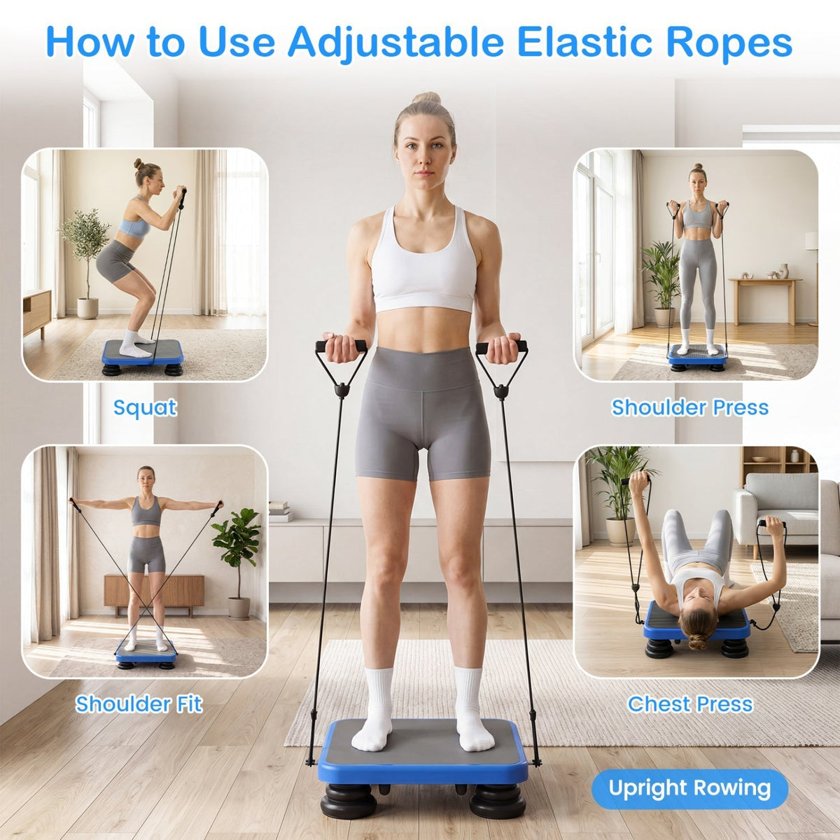 Kids Rebounder Bouncing Board 24x20" with Elastic RopesTrampolineTorqelo.com