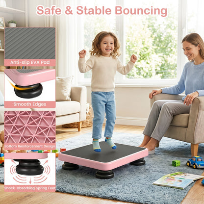Kids Rebounder Bouncing Board 24x20" with Elastic RopesTrampolineTorqelo.com