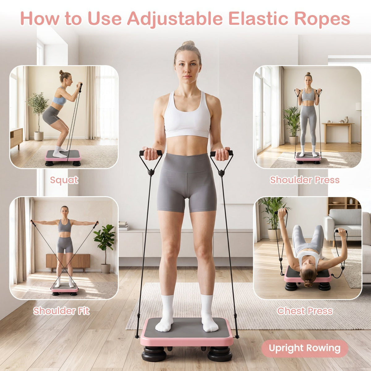 Kids Rebounder Bouncing Board 24x20" with Elastic RopesTrampolineTorqelo.com