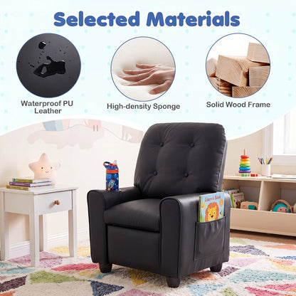 Kids Recliner Chair with Cup Holder & Adjustable BackrestKids ReclinerTorqelo.com
