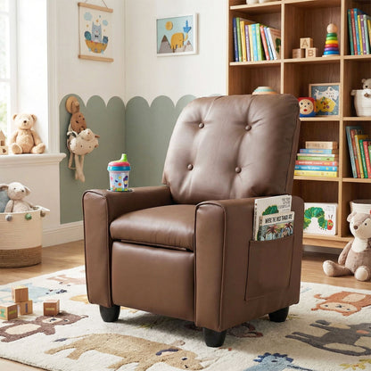 Kids Recliner Chair with Cup Holder & Adjustable BackrestKids ReclinerTorqelo.com