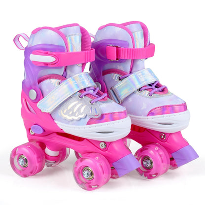 Kids Roller Skates for Toddlers Ages 5-7 with 4 Light-up WheelsTorqelo.com