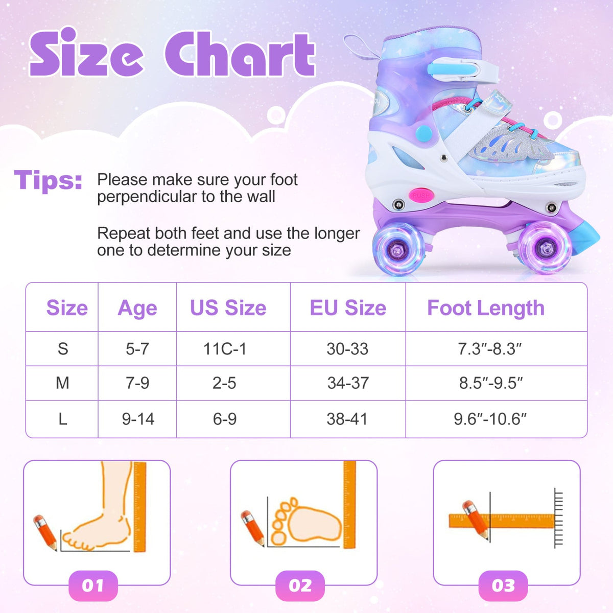 Kids Roller Skates for Toddlers Ages 5-7 with 4 Light-up WheelsTorqelo.com