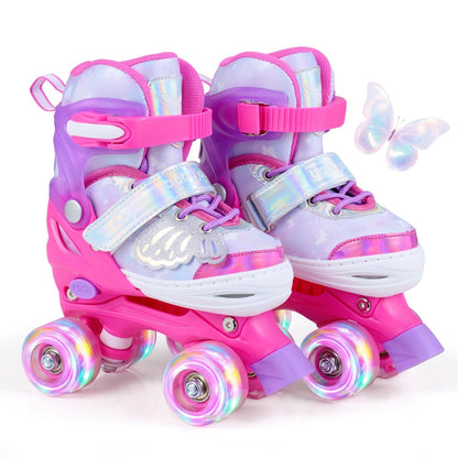 Kids Roller Skates for Toddlers Ages 5-7 with 4 Light-up WheelsTorqelo.com