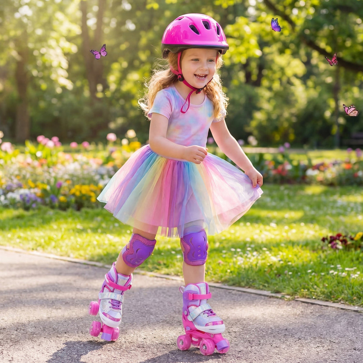 Kids Roller Skates for Toddlers Ages 5-7 with 4 Light-up WheelsTorqelo.com