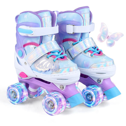 Kids Roller Skates for Toddlers Ages 5-7 with 4 Light-up WheelsTorqelo.com