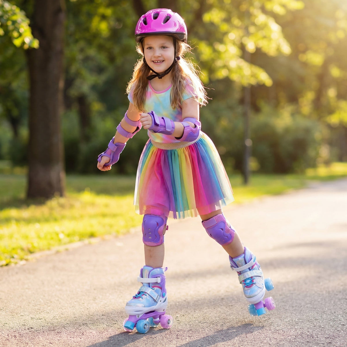Kids Roller Skates for Toddlers Ages 7-9 with 4 Light up WheelsTorqelo.com