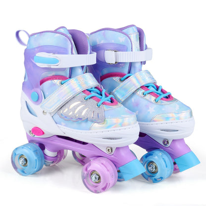 Kids Roller Skates for Toddlers Ages 7-9 with 4 Light up WheelsTorqelo.com