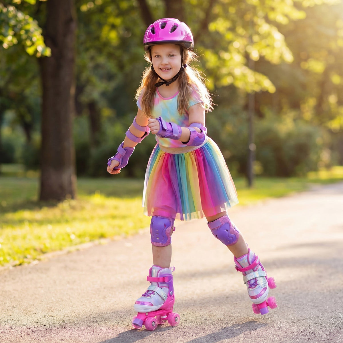 Kids Roller Skates for Toddlers Ages 7-9 with 4 Light up WheelsTorqelo.com