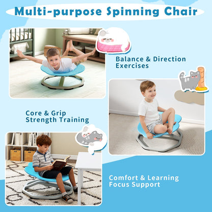 Kids Sensory Swivel Chair Cat Claw 360¬∞ Spinning Chair with Non-Slip Metal BaseTorqelo.com