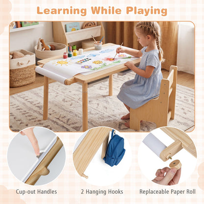 Kids Sensory Table Set with Adjustable Height and 2 ChairsKids Table SetTorqelo.com