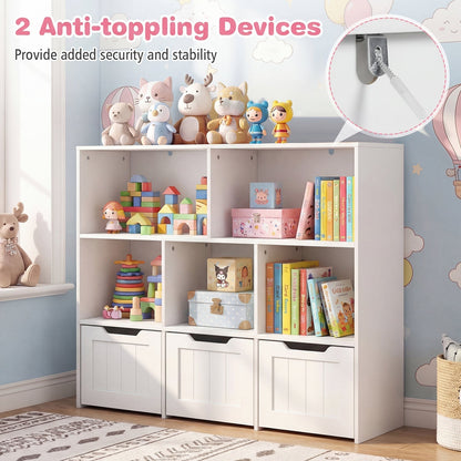 Kids Storage Organizer with 3 Drawers and 5 CubbiesKids StorageTorqelo.com