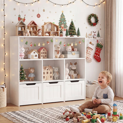 Kids Storage Organizer with 3 Drawers and 5 CubbiesKids StorageTorqelo.com