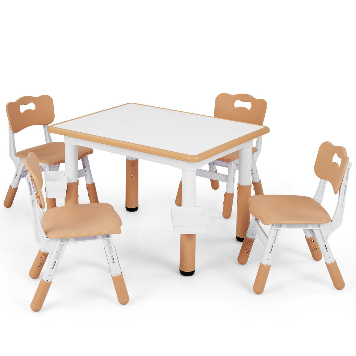 Kids Table and 4 Chairs Set with Adjustable HeightKids Table & Chair SetTorqelo.com
