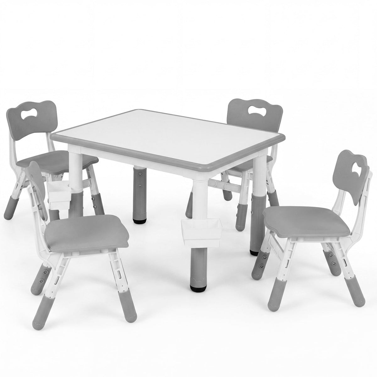 Kids Table and 4 Chairs Set with Adjustable HeightKids Table & Chair SetTorqelo.com