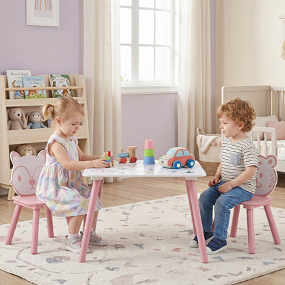 Kids Table and Chair Set with Animal Patterns, 3-PieceKids Table & Chair SetTorqelo.com