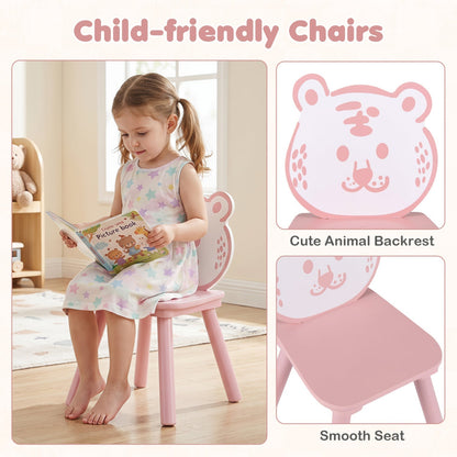 Kids Table and Chair Set with Animal Patterns, 3-PieceKids Table & Chair SetTorqelo.com