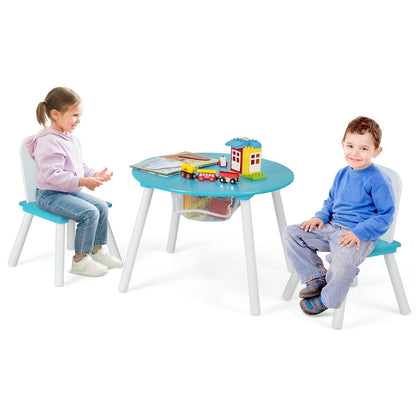 Kids Table and Chair Set with Mesh Storage - 3 PieceKids Table & Chair SetTorqelo.com